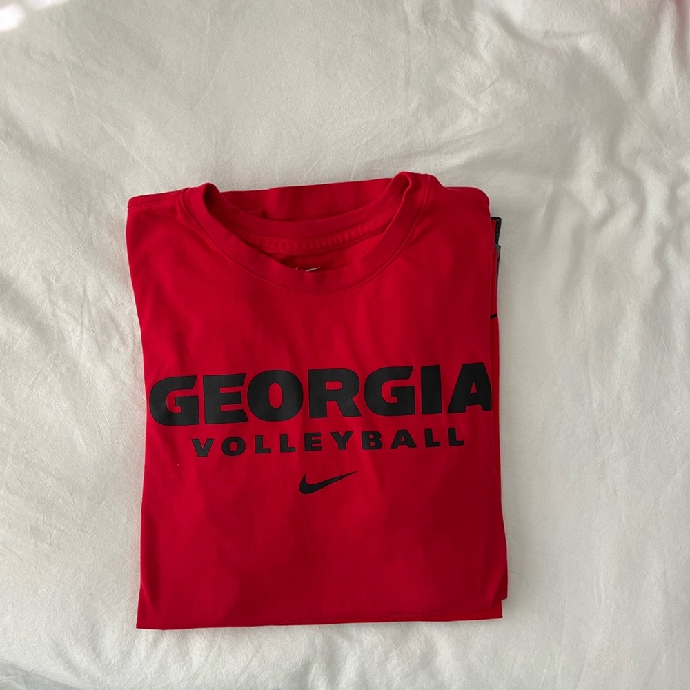 Red Nike Georgia Volleyball T-shirt